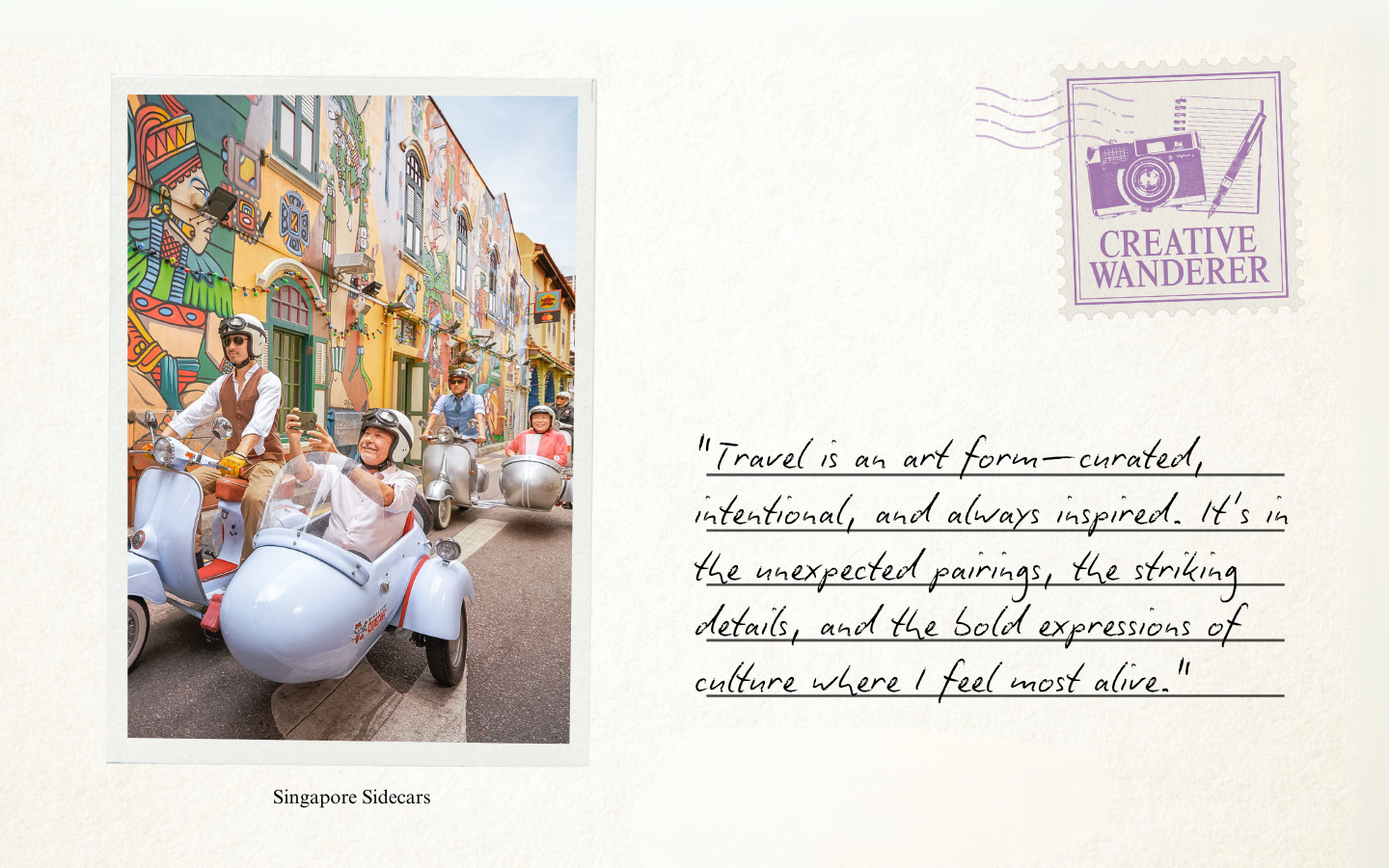 The Quay Insider - Singapore Sidecars Postcard