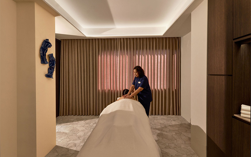 Unhurried spa massage during an InterContinental Robertson Quay staycation.